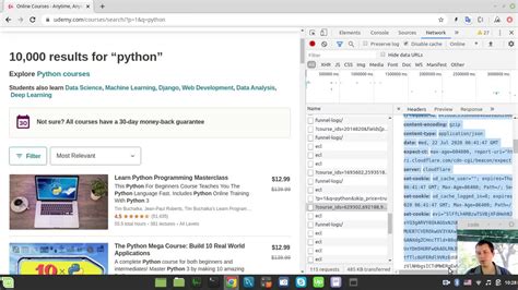 Udemy Python Courses Web Scraping Tutorial Youtube