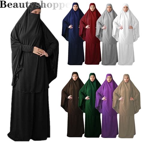 muslim women full cover hooded abaya long maxi dress islam prayer robe kaftan jilbab arabic