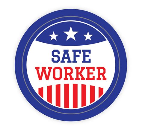 Safe Worker Patriotic Hard Hat Sticker