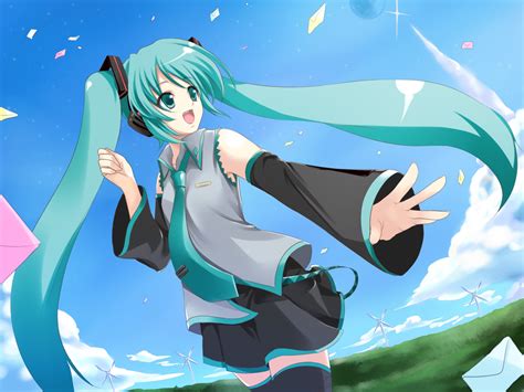 Wallpaper Illustration Anime Sky Cartoon Vocaloid Hatsune Miku