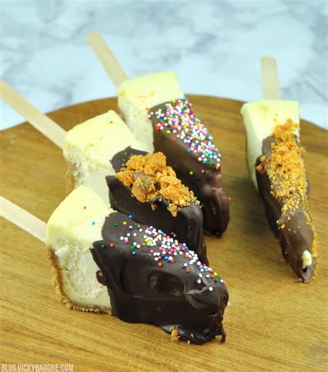 Chocolate Covered Cheesecake On A Stick Vicky Barone Chocolate