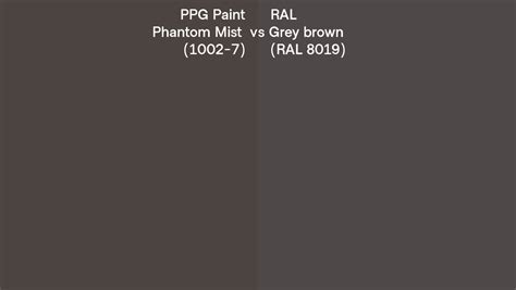 Ppg Paint Phantom Mist Vs Ral Grey Brown Ral Side By