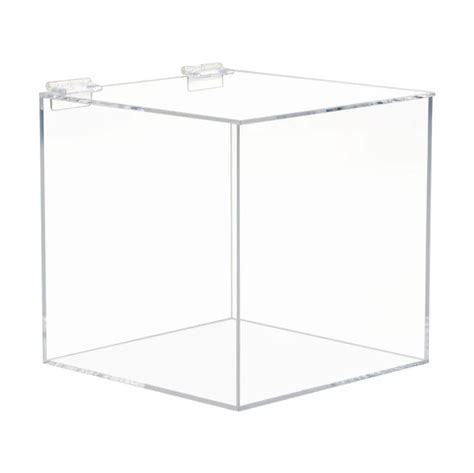 Custom Size Clear Acrylic Display Box With Hinged Lid Buy Clear