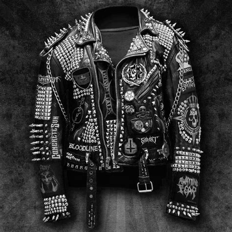 Studded Leather Jacket Biker Leather Cowhide Leather Leather Zipper