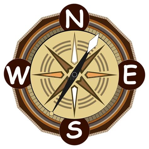 Compass Pointing West Stock Illustrations 303 Compass Pointing West