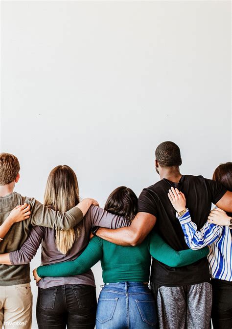 Rearview Of Diverse People Hugging Each Other Premium Image By Rawpixel Com Mckinsey