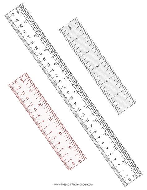 Printable Paper Rulers Inches And Centimeter Color And Norway
