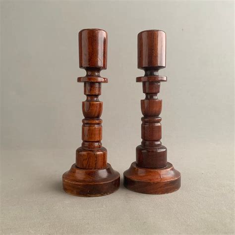 Wooden Candle Stick Holder