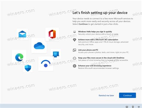 Disable Let S Finish Setting Up Your Device Screen In Windows 11