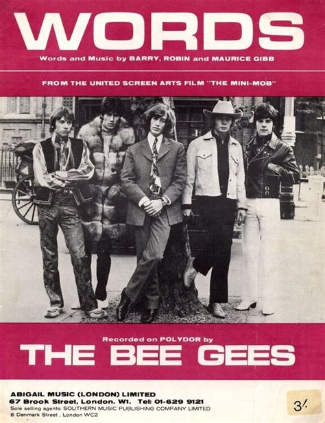 Words Recorded On Polydor By The Bee Gees From The United Screen