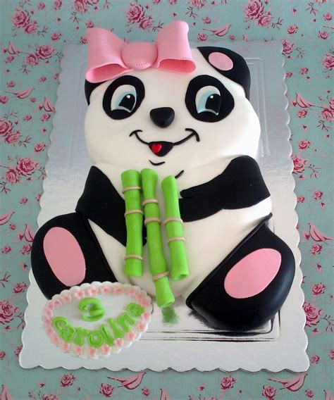 Panda Cake To Cute Panda Birthday Cake Panda Cakes Panda Bear Cake