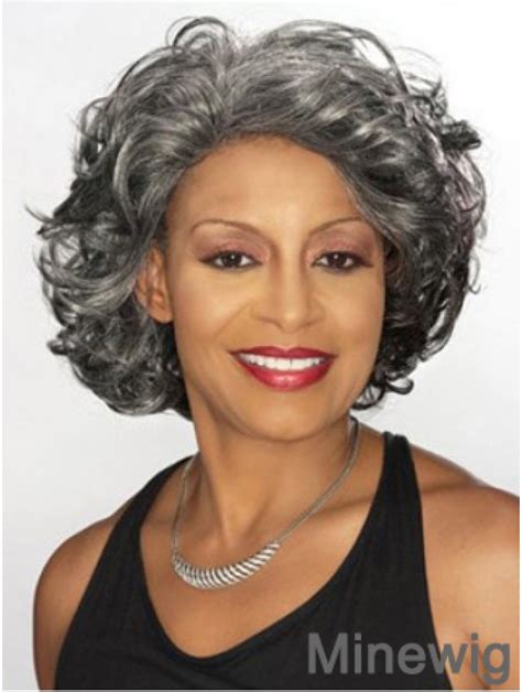 Wavy Capless 12 Inch Popular Chin Length Grey Wigs