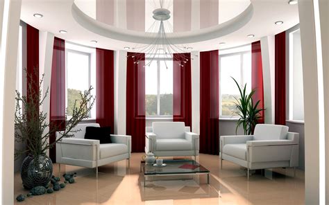 Red And White Home Interior Hd Wallpapers