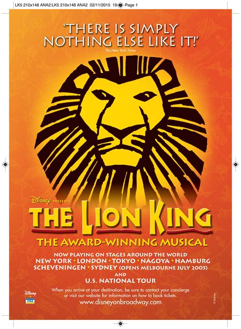 The Lion King Full Page Ad Client Disney Circa 2005 © Sean Mowle