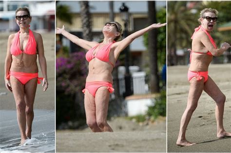 Tina Malone Shows Off Her Tiny Size Six Figure In A Bikini Manchester