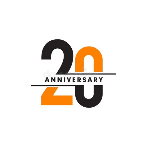20th Celebrating Anniversary Emblem Logo Design Vector Illustration