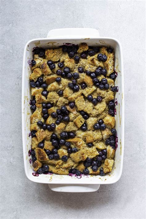 Sourdough French Toast Casserole With Blueberries Dairy Free