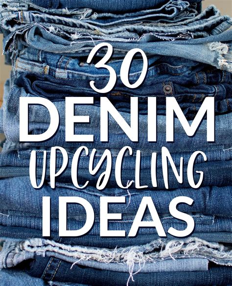 30 Denim Upcycling Ideas Using Old Jeans Upcycle Jeans Denim Crafts Denim Crafts Diy