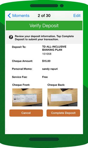 After logging in, android® and iphone® users may also enroll in the td bank mobile deposit service to deposit checks using the mobile app. TD Mobile Deposit