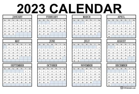 Blank 2023 Calendar By Month Mobila Bucatarie 2023