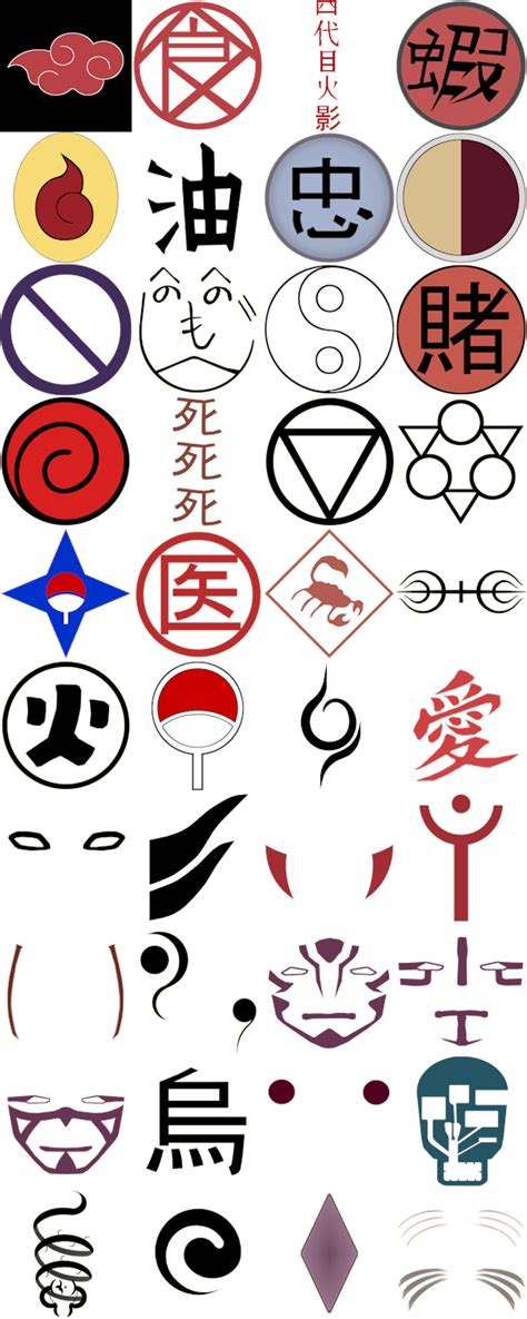 Naruto Markings And Symbols By Darkangel Kurai134 On Deviantart