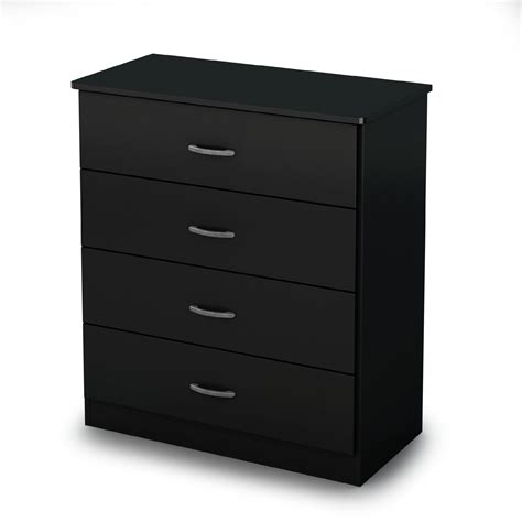 This sleek dresser will hold everything in style. Libra 4-Drawer Dresser in Pure Black Finish - Home ...