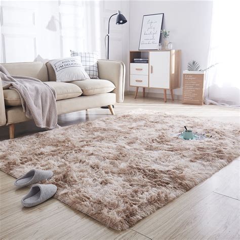 Large Plush Floor Carpet Fluffy Area Rug Mat Shaggy Bedroom Living Room