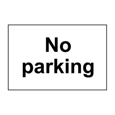 No Parking Sign Self Adhesive Vinyl 300mm X 200mm Rsis