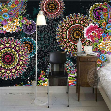 Charming Paisley Pattern Flowers Wallpaper 3d Photo