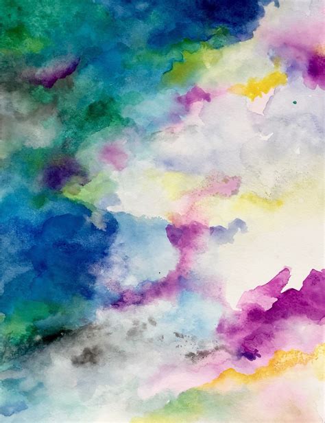 Paint The Sky 2original Affordable Watercolor Painting Abstract