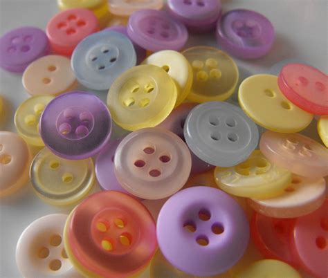 Pastel Buttons 50 Small Assorted Round Sewing Crafting Bulk Etsy