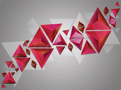 Red 3d Triangles Stock Vector Illustration Of Modern 42568335