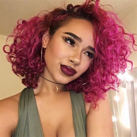 The 25 Best Curly Pink Hair Ideas On Pinterest Hair Coloring Pink