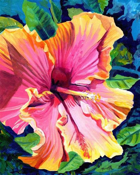 Hibiscus Art Print 8x10 Art Prints Hibiscus Paintings Hawaii Hawaiian
