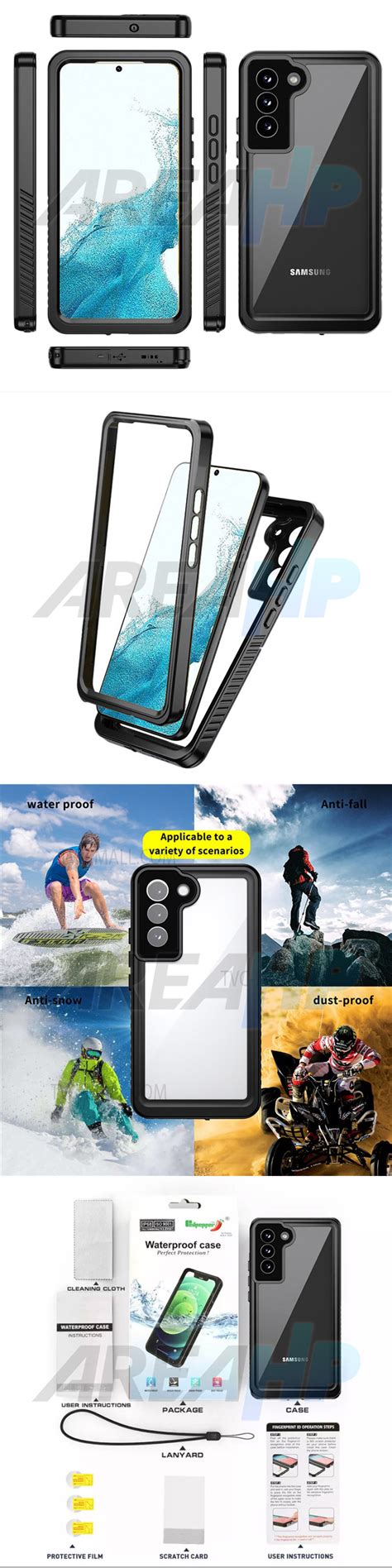 Areahp Redpepper Waterproof Shockproof Case Casing Cover Ip68 Samsung
