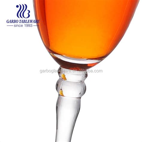 Handmade Glass Goblets With Gold Rim High End Glass Stemware With Diamond 190ml Crystal Wine