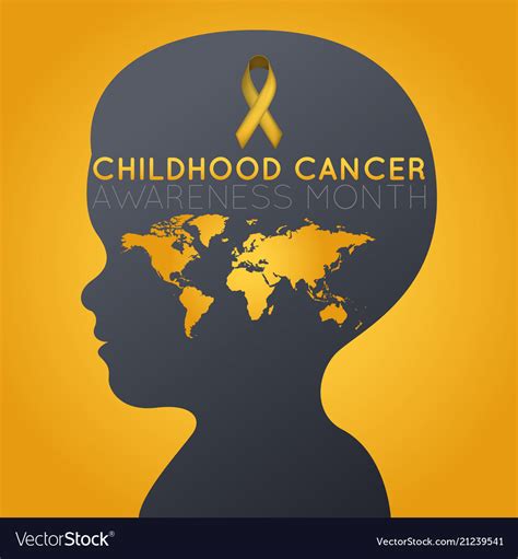 Childhood Cancer Awareness Month Logo Icon Vector Image
