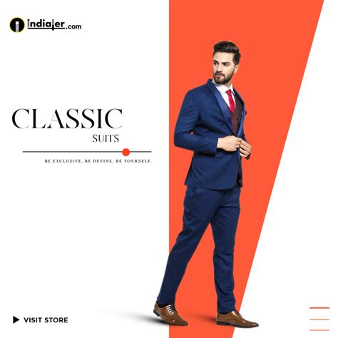 New Fashion Style Suit Sale Promotion Banner Template Free Psd