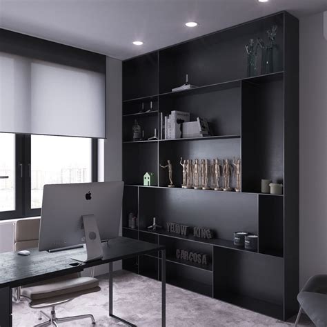 Maybe you would like to learn more about one of these? Dark Moody Bachelor Pad Design: 2 Single Bedroom L-Shaped ...