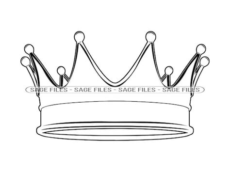 Crown Outline 7 Svg Crown Svg King Svg Queen Svg Princess Etsy Uk