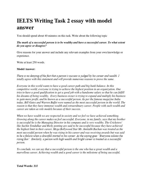 Ielts Writing Task 2 Essay With Model Answe4