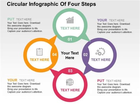 Circular Infographic Of Four Steps Powerpoint Templates Powerpoint