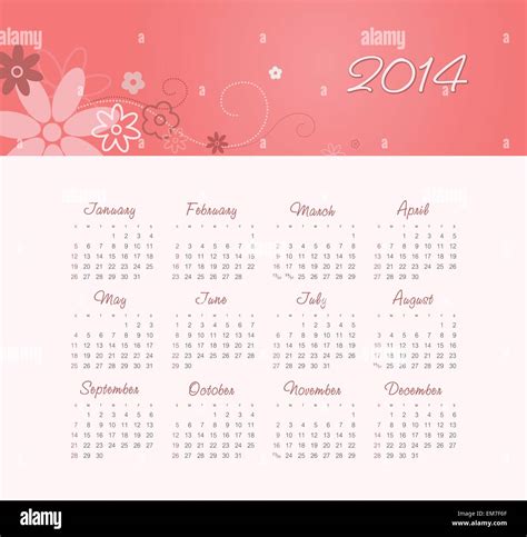 Calendar October 2014 Stock Vector Images Alamy