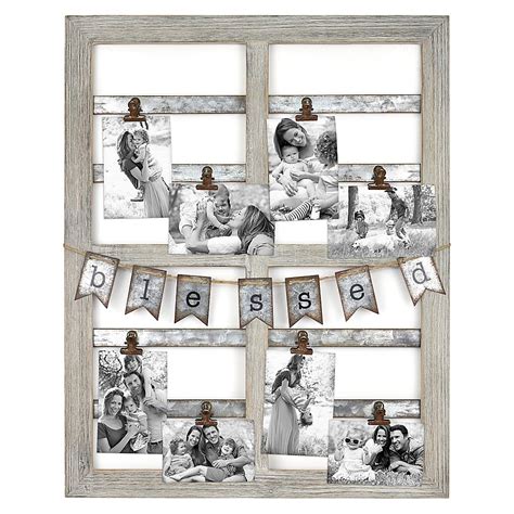 Blessed 8 Photo Collage Clip Frame In Rustic Clip Frame Photo