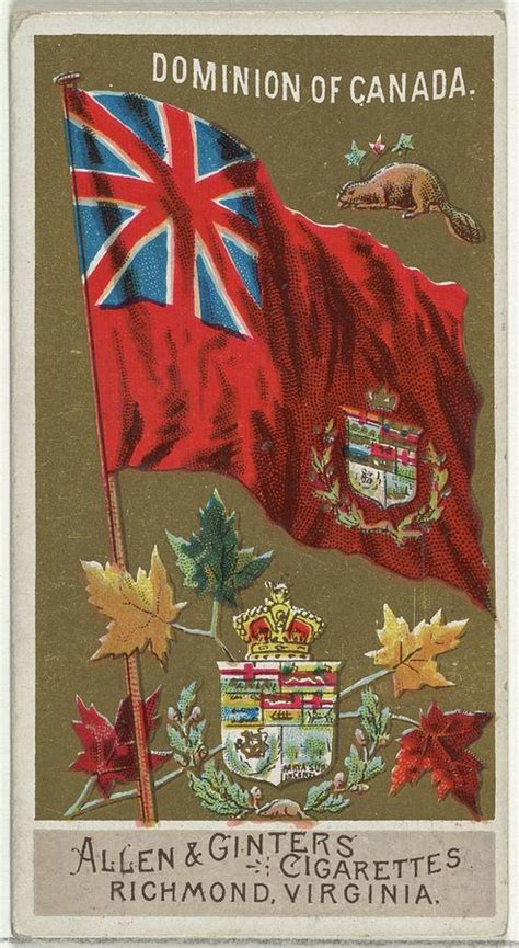Dominion Of Canada From Flags Of All Drawing By Issued By Allen
