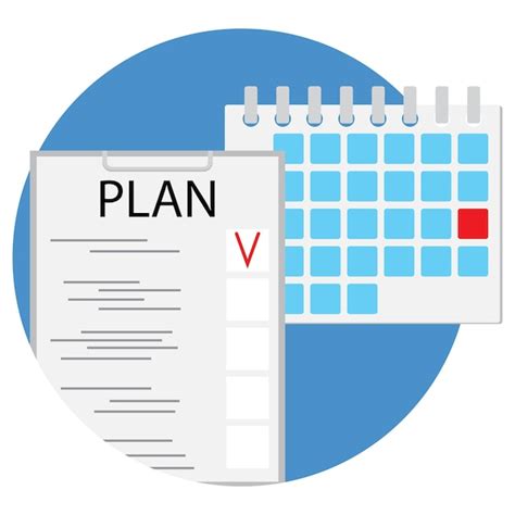 Premium Vector Plan Calendar Icon Vector