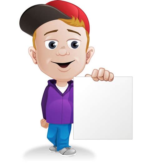 Young Vector Boy Holding A Note Vector For Free Download Freeimages