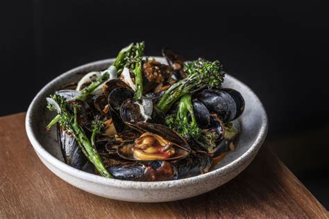 Flamed Mussels With Pickled Lemon And Sriracha Butter Recipe Great