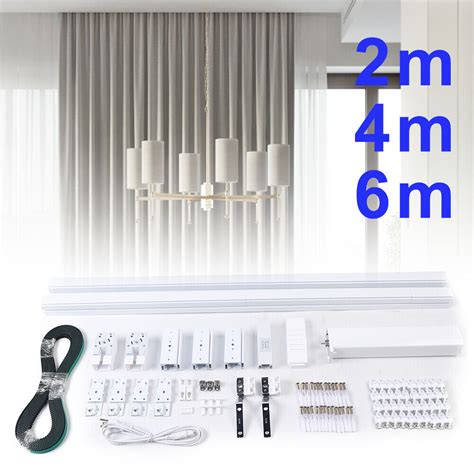 2m4m6m Smart Curtains System Electric Rod Track Rail Remote