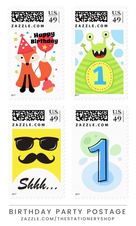 Birthday Party Postage Stamps Birthday Postage Happy Birthday Cards